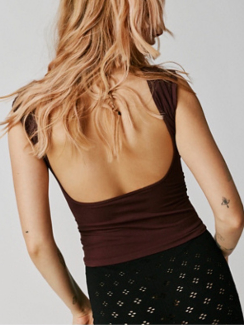 NWT free people Low-Back Seamless Tee